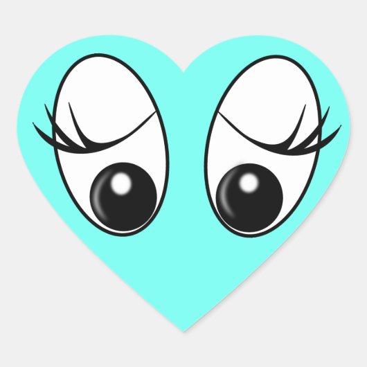 Aangepaste kleuren Sticker met Happy Eyes (Voorkant)