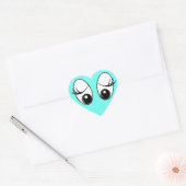 Aangepaste kleuren Sticker met Happy Eyes (Envelop)