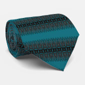 Aangepaste kleuren Stropdas Blauwe Zwarte Stripes  (Opgerold)