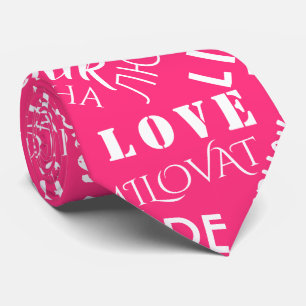 Aangepaste kleuren-Stropdas - meertalige liefdeste Stropdas