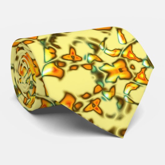 Aangepaste kleuren Stropdas met Golden Fire (Opgerold)