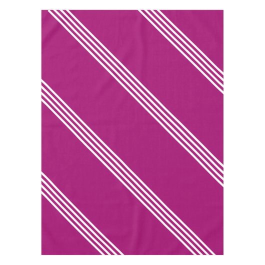 Aangepaste kleuren Tablecloth White Stripes - Paar Tafelkleed (Voorkant)