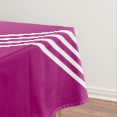 Aangepaste kleuren Tablecloth White Stripes - Paar Tafelkleed (Voorbeeld)