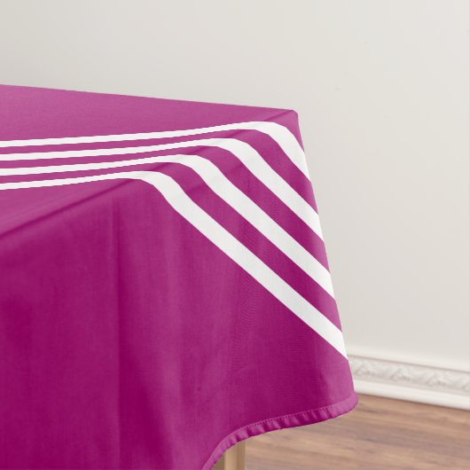 Aangepaste kleuren Tablecloth White Stripes - Paar Tafelkleed (Voorbeeld)