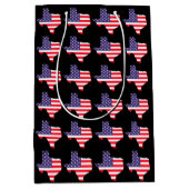 Aangepaste kleuren Texas USA American Flag Stars/S Medium Cadeauzakje (Voorkant)