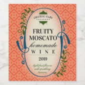 Aangepaste kleuren trouwhomemade wijn gepersonalis wijn etiket (Enkel label)