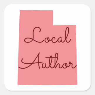 Aangepaste kleuren Utah Local Author Vierkante Sticker