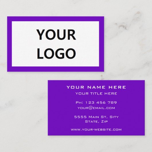 Aangepaste kleuren uw eigen Visitekaartje voor ont (Voorkant / Achterkant)