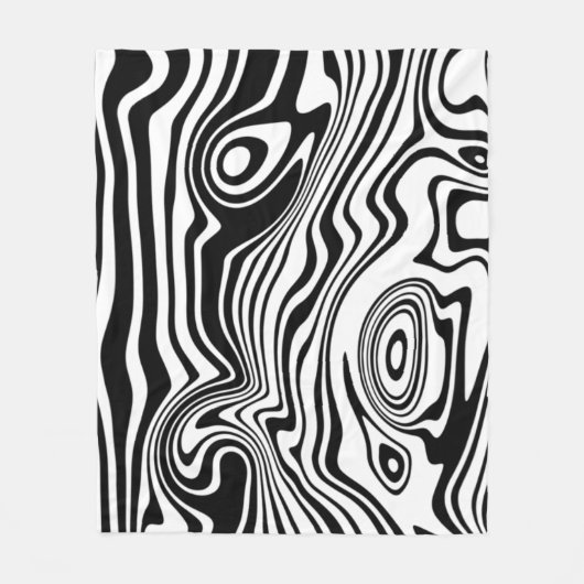 Aangepaste kleuren, vleece Blanket Abstract zwart  Fleece Deken (Voorkant)