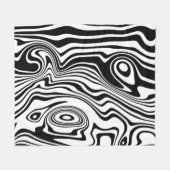 Aangepaste kleuren, vleece Blanket Abstract zwart  Fleece Deken (Voorkant (Horizontaal))
