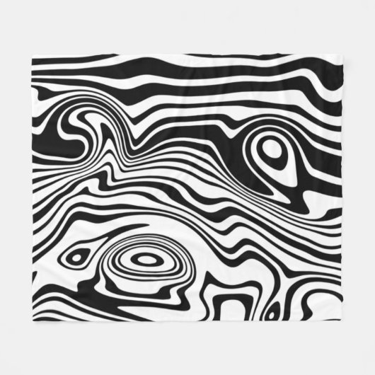 Aangepaste kleuren, vleece Blanket Abstract zwart  Fleece Deken (Voorkant (Horizontaal))