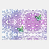 Aangepaste kleuren Vlinder Mandala Inpakpapier Vel (Voorkant)
