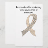 Aangepaste kleuren voor bewustmakingslint briefpapier (Voorkant / Achterkant)