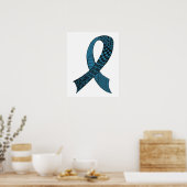 Aangepaste kleuren voor bewustmakingslint poster (Keuken)