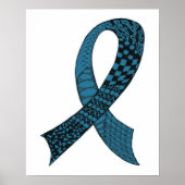 Aangepaste kleuren voor bewustmakingslint poster (Voorkant)