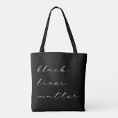 Aangepaste kleuren voor Black Lives Matter Calligr Tote Bag (Achterkant)