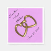 Aangepaste kleuren voor bruiloft servetten (Voorkant)