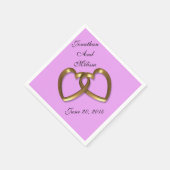 Aangepaste kleuren voor bruiloft servetten (Hoek)