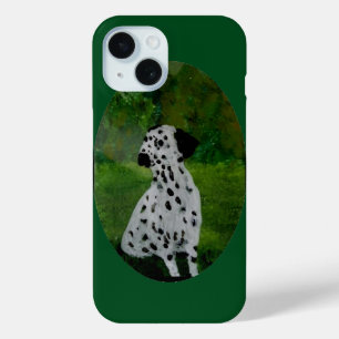 Aangepaste kleuren voor Dog Art Dalmatian iPhone 15 Case