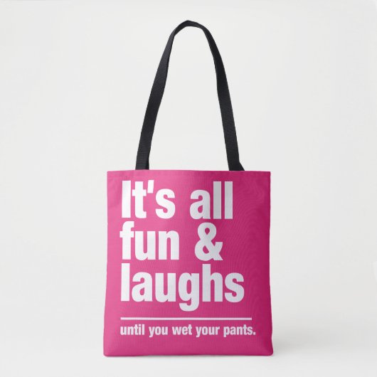 Aangepaste kleuren voor FUN en LAUGHS Tote Bag (Voorkant)