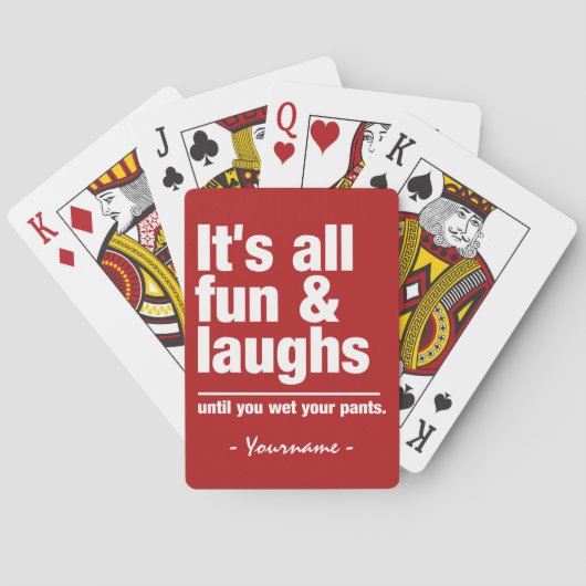 Aangepaste kleuren voor FUN & LAUGHS-kaarten Speelkaarten (Achterkant)