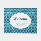 Aangepaste kleuren voor het Floral Pattern-patroon Deurmat (Voorkant)