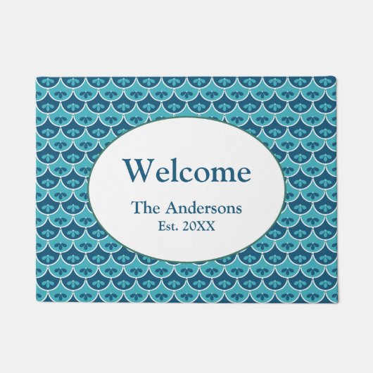 Aangepaste kleuren voor het Floral Pattern-patroon Deurmat (Voorkant)