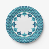 Aangepaste kleuren voor het Floral Pattern-patroon Papieren Bordje (Voorkant)