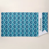 Aangepaste kleuren voor het Floral Pattern-patroon Strandlaken (Voorkant)