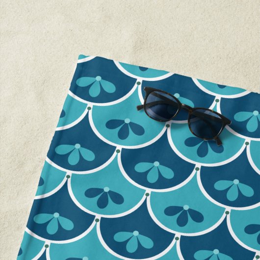 Aangepaste kleuren voor het Floral Pattern-patroon Strandlaken (In situ)