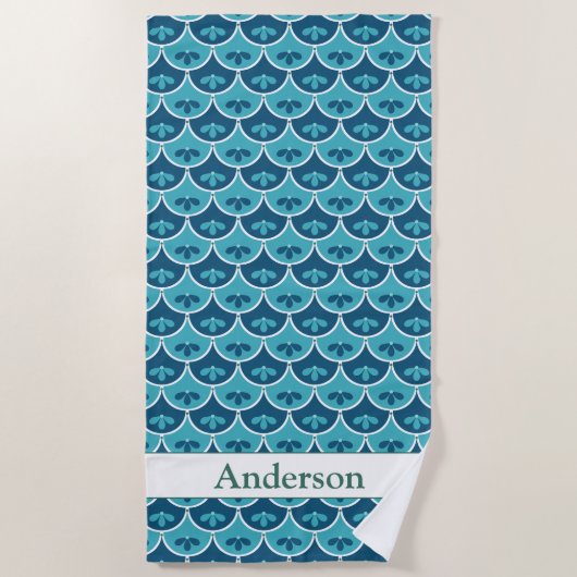 Aangepaste kleuren voor het Floral Pattern-patroon Strandlaken (Voorkant)