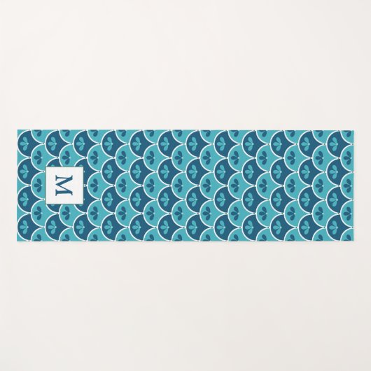 Aangepaste kleuren voor het Floral Pattern-patroon Yogamat (Voorkant (horizontaal))