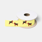 Aangepaste kleuren voor kabelterger honden satijnen lint (Spoel)