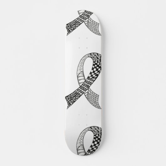 Aangepaste kleuren voor kankerbewustwording persoonlijk skateboard (Voorkant)
