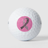 Aangepaste kleuren voor kankerbewustzijn golfballen (Voorkant)