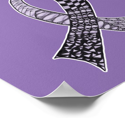 Aangepaste kleuren voor kankerbewustzijn poster (Hoek)