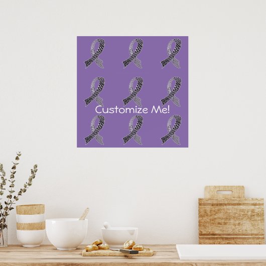 Aangepaste kleuren voor kankerbewustzijn poster (Keuken)