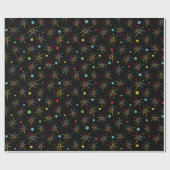 Aangepaste kleuren voor ruimtetijdperk atoomretro- cadeaupapier (Vlak)