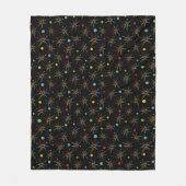 Aangepaste kleuren voor ruimtetijdperk atoomretro- fleece deken (Voorkant)