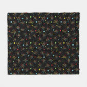 Aangepaste kleuren voor ruimtetijdperk atoomretro- fleece deken (Voorkant (Horizontaal))