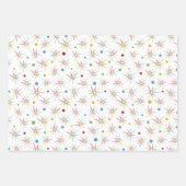 Aangepaste kleuren voor ruimtetijdperk atoomretro- inpakpapier vel (Voorkant 2)