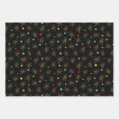 Aangepaste kleuren voor ruimtetijdperk atoomretro- inpakpapier vel (Voorkant)