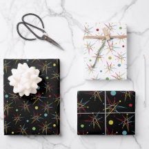 Aangepaste kleuren voor ruimtetijdperk atoomretro-