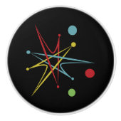 Aangepaste kleuren voor ruimtetijdperk atoomretro- keramische knop (Voorkant)