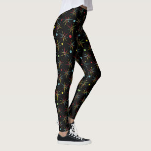 Aangepaste kleuren voor ruimtetijdperk atoomretro- leggings