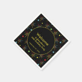 Aangepaste kleuren voor ruimtetijdperk atoomretro- servet (Hoek)