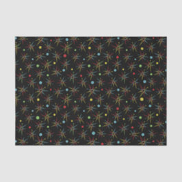 Aangepaste kleuren voor ruimtetijdperk atoomretro- tissuepapier