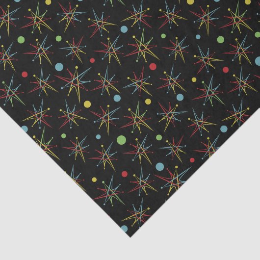 Aangepaste kleuren voor ruimtetijdperk atoomretro- tissuepapier (Detail)