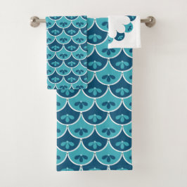 Aangepaste kleuren voor Scallop Floral Bad Handdoek