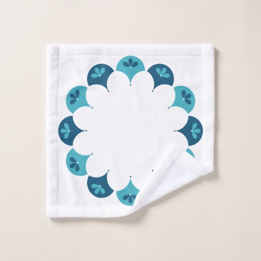 Aangepaste kleuren voor Scallop Floral Bad Handdoek (Wasdoekje)